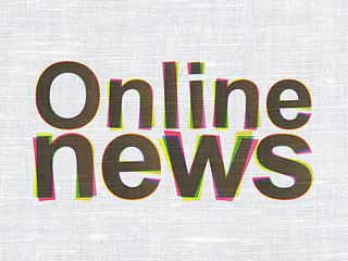 Image showing News concept: Online News on fabric texture background