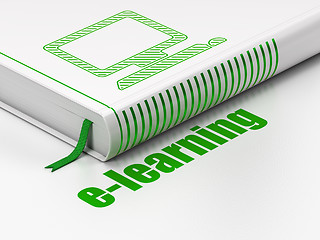 Image showing Education concept: book Computer Pc, E-learning on white background