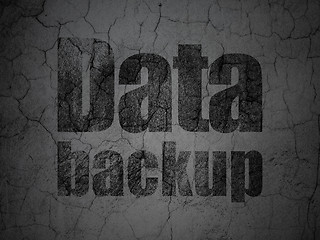 Image showing Information concept: Data Backup on grunge wall background