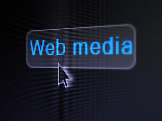 Image showing Web design concept: Web Media on digital button background