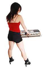 Image showing Girl with keyboard.