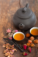 Image showing Chinese style herbal floral tea