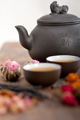 Image showing Chinese style herbal floral tea