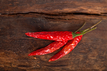 Image showing dry red chili peppers 