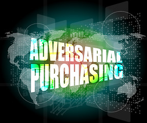 Image showing Backgrounds touch screen with adversarial purchasing words