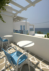 Image showing sea view from greek island apartment