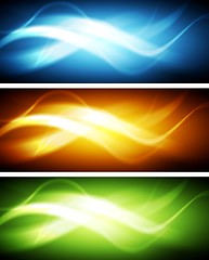 Image showing Colorful waves banners