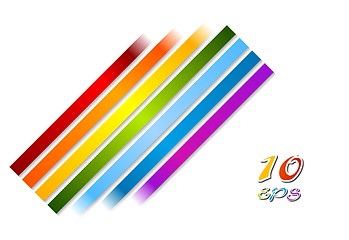 Image showing Bright rainbow stripes vector background