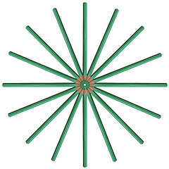 Image showing Green Color Pencil