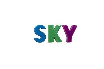 Image showing Letter magnets SKY