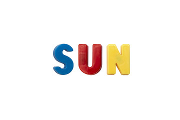 Image showing Letter magnets SUN