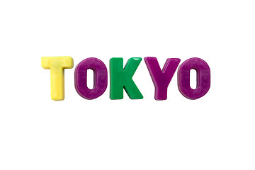 Image showing Letter magnets TOKYO isolated on white