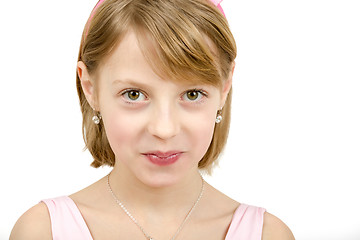 Image showing Studio portrait of young beautiful girl