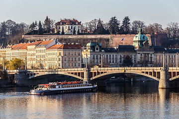 Image showing View to the Prague river Vltava