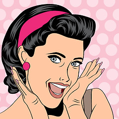 Image showing popart retro woman in comics style