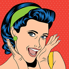 Image showing popart retro woman in comics style