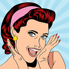 Image showing popart retro woman in comics style