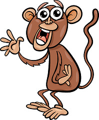 Image showing funny monkey cartoon illustration