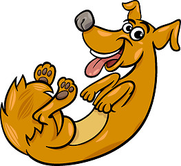 Image showing cute playful dog cartoon illustration