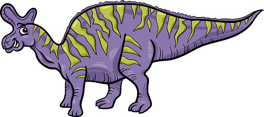 Image showing lambeosaurus dinosaur cartoon illustration