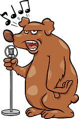 Image showing singing bear cartoon illustration