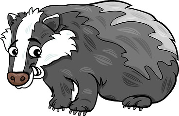 Image showing badger animal cartoon illustration