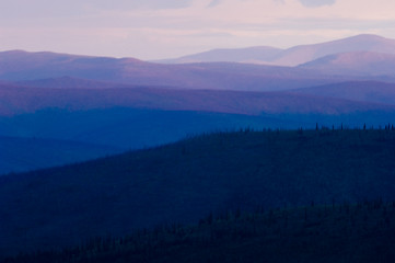 Image showing Sunset in the mountains