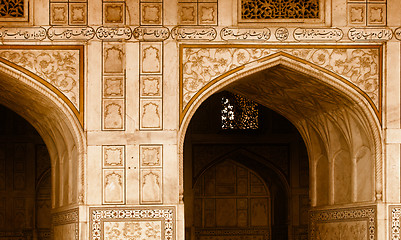 Image showing Exterior elements of building - arch. India, Agra