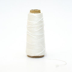 Image showing Background of natural cotton thread