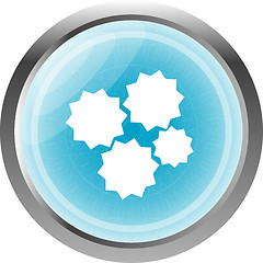 Image showing gears icon (button) isolated on a white background