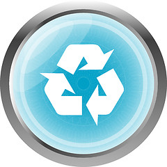 Image showing Icon Series isolated on white - Recycle Sign