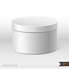 Image showing White packaging gift box on isolated background
