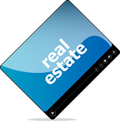 Image showing Video movie media player with real estate on it