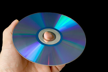 Image showing Hand holding a CD


