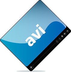 Image showing avi on media player interface