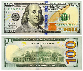 Image showing Hundred american dollars