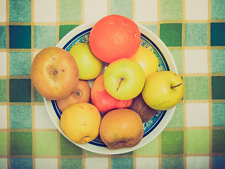 Image showing Retro look Fruits picture