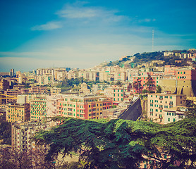 Image showing Retro look View of Genoa Italy