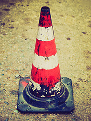 Image showing Retro look Traffic cone