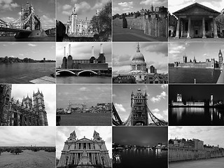 Image showing Retro look London landmarks