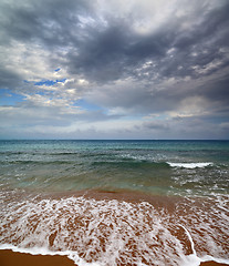 Image showing sea landscape with moody sky