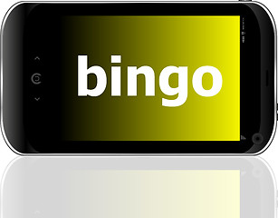 Image showing smart phone with bingo word