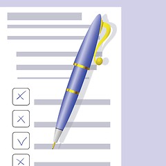 Image showing Checklist and Pen