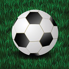 Image showing football on a grass background