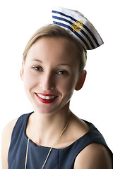 Image showing Portrait woman in sailor costume