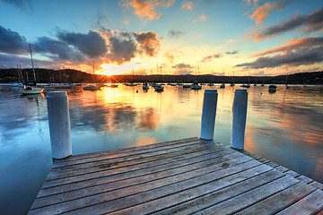 Image showing Sunset at Point Frederocl wharf