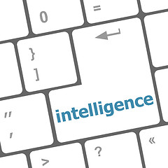 Image showing Close up view on conceptual keyboard - intelligence