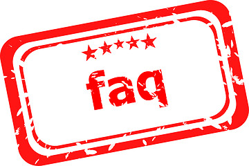 Image showing Grunge rubber stamp with text FAQ (Frequently Asked Questions)