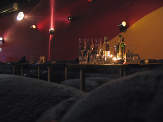 Image showing Drinks on a table in a night club