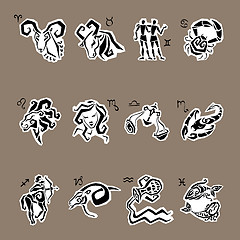 Image showing Horoscope. Zodiac  set.